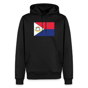Offizielle Sint Maarten Flagge Maartener Country Pride - Männer Premium Bio Hoodie - Schwarz - Vorne - Nico (187cm)