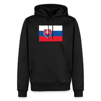 Offizielle slowakische Flagge Slowakischer Landesstolz - Männer Premium Bio Hoodie - Schwarz - Vorne - Nico (187cm)