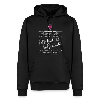 Es spielt keine Rolle, ob das Glas - Männer Premium Bio Hoodie - Schwarz - Vorne - Nico (187cm)