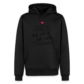 Es spielt keine Rolle, ob das Glas - Männer Premium Bio Hoodie - Schwarz - Vorne - Nico (187cm)