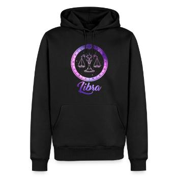 Waage Sternzeichen Geschenk Waage - Männer Premium Bio Hoodie - Schwarz - Vorne - Nico (187cm)