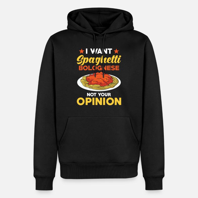 Spaghetti Bolognese - Männer Premium Bio Hoodie - Schwarz