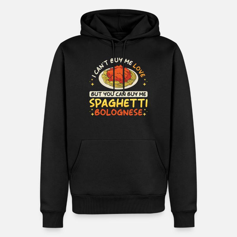 Spaghetti Bolognese - Männer Premium Bio Hoodie - Schwarz