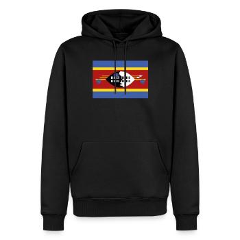 Offizielle Swasiland Flagge Swazi Country Pride - Männer Premium Bio Hoodie - Schwarz - Vorne - Nico (187cm)