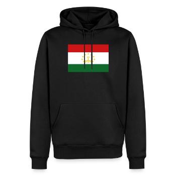 Drapeau officiel du Tadjikistan Tadjik ou pays tadjik - Sweat à capuche Premium bio Homme - noir - Devant - Nico (187cm)