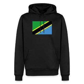 Drapeau officiel de la Tanzanie Tanzanian Country Pride - Sweat à capuche Premium bio Homme - noir - Devant - Nico (187cm)