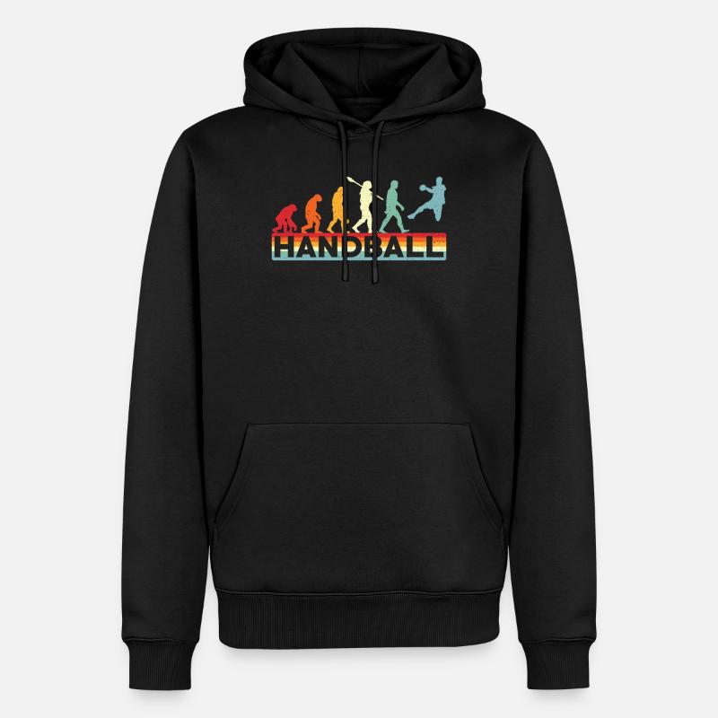 Handball Evolution Handball - Männer Premium Bio Hoodie - Schwarz