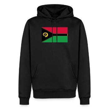 Offizielle Vanuatu Flagge Vanuatuan Country Pride - Männer Premium Bio Hoodie - Schwarz - Vorne - Nico (187cm)