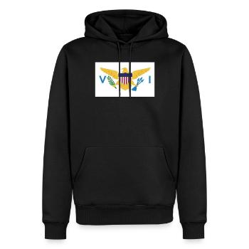 Pays officiel des îles Vierges Flag Islanders - Sweat à capuche Premium bio Homme - noir - Devant - Nico (187cm)