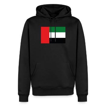 Drapeau officiel des Émirats arabes unis Émirats arabes unis Émirati - Sweat à capuche Premium bio Homme - noir - Devant - Nico (187cm)