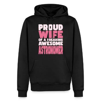 Stolze Ehefrau Eines Verdammt Guten Astronoms - Männer Premium Bio Hoodie - Schwarz - Vorne - Nico (187cm)