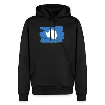 Drapeau officiel de l’Antarctique Pays antarctique - Sweat à capuche Premium bio Homme - noir - Devant - Nico (187cm)