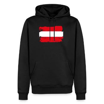 Drapeau officiel de l’Autriche Fierté du pays australien - Sweat à capuche Premium bio Homme - noir - Devant - Nico (187cm)