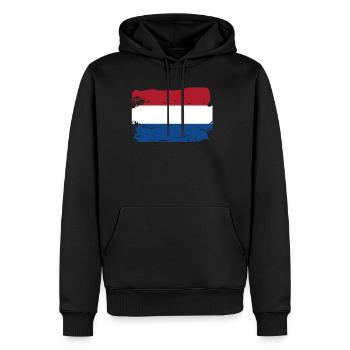 Drapeau officiel de Bonaire Bonaire Country Pride - Sweat à capuche Premium bio Homme - noir - Devant - Nico (187cm)