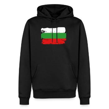 Offizielle bulgarische Flagge Bulgarischer Landesstolz - Männer Premium Bio Hoodie - Schwarz - Vorne - Nico (187cm)