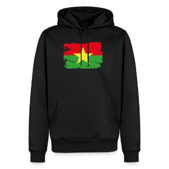 Drapeau officiel burkina Burkinese Country Pride - Sweat à capuche Premium bio Homme - noir - Devant - Nico (187cm)
