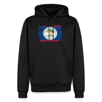 Drapeau officiel du Belize Belizian Country Pride - Sweat à capuche Premium bio Homme - noir - Devant - Nico (187cm)