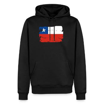 Offizielle Chile Flagge Chilen Country Pride Vintage - Männer Premium Bio Hoodie - Schwarz - Vorne - Nico (187cm)