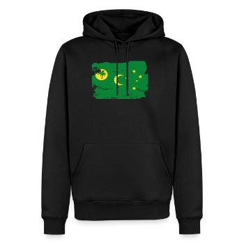 Drapeau officiel Cocos Keeling Islands Country Pride - Sweat à capuche Premium bio Homme - noir - Devant - Nico (187cm)
