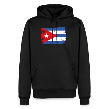 Drapeau officiel de Cuba Cuban Country Pride Vintage - Sweat à capuche Premium bio Homme - noir - Devant - Nico (187cm)