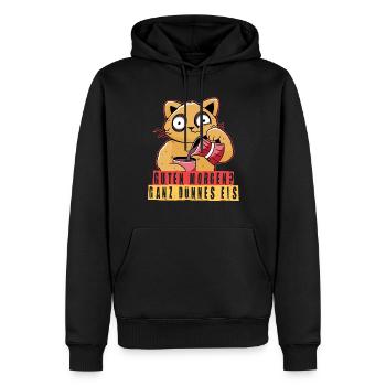 Guten Morgen Morgenmuffel lustiger Spruch - Männer Premium Bio Hoodie - Schwarz - Vorne - Nico (187cm)