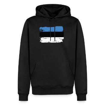 Drapeau officiel de l’Estonie Fierté du pays estonien - Sweat à capuche Premium bio Homme - noir - Devant - Nico (187cm)