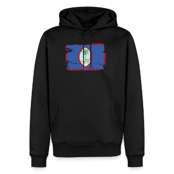 Offizielle Guam Flagge Chamorros Country Pride Vintage - Männer Premium Bio Hoodie - Schwarz - Vorne - Nico (187cm)