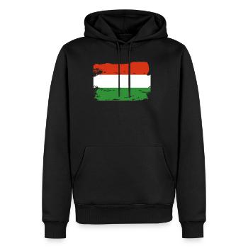 Offizielle ungarische Flagge Ungarischer Landesstolz - Männer Premium Bio Hoodie - Schwarz - Vorne - Nico (187cm)