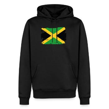 Drapeau officiel de la Jamaïque Jamaican Country Pride - Sweat à capuche Premium bio Homme - noir - Devant - Nico (187cm)