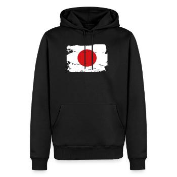 Drapeau officiel du Japon Japanese Country Pride Vintage - Sweat à capuche Premium bio Homme - noir - Devant - Nico (187cm)