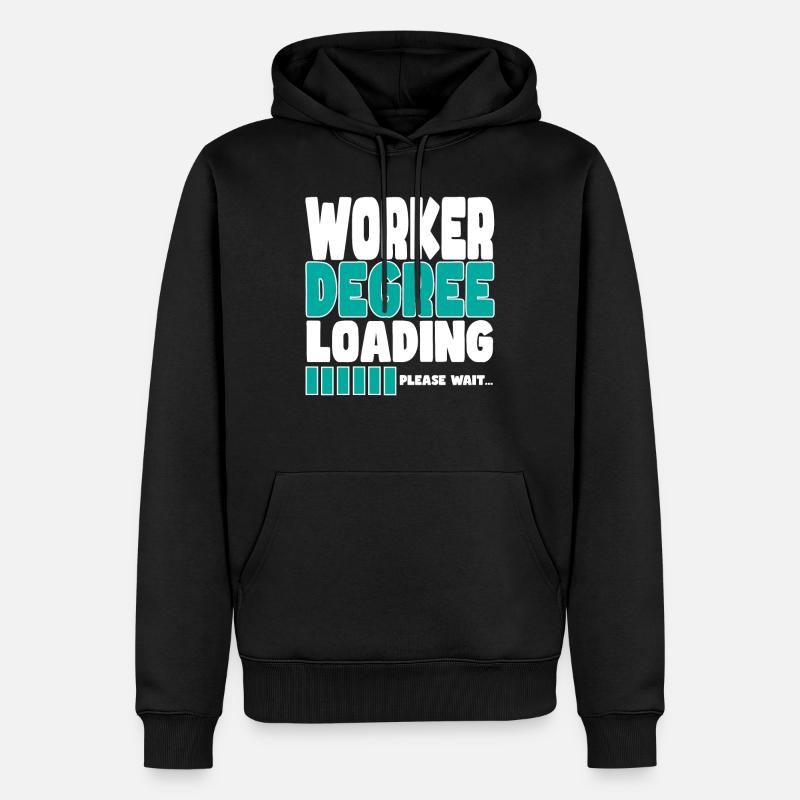 Arbeiter lädt Ausbildung - Männer Premium Bio Hoodie - Schwarz