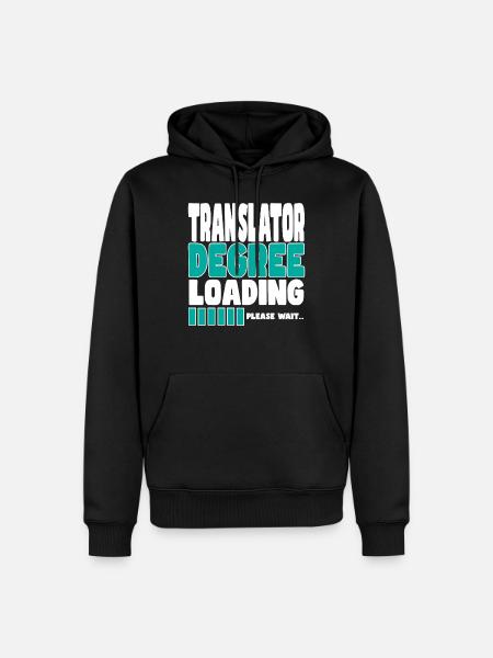 Translator invites training - Men’s Premium Organic Hoodie - black