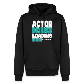 Actor invites training - Men’s Premium Organic Hoodie - black - Front - Nico (187cm)