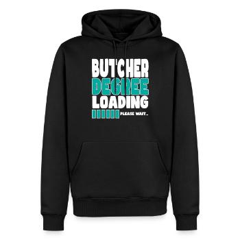 Metzger invites training - Men’s Premium Organic Hoodie - black - Front - Nico (187cm)