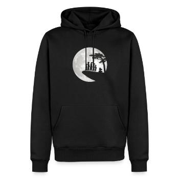 Drôle de suricate et de suricate - Sweat à capuche Premium bio Homme - noir - Devant - Nico (187cm)