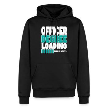 Offizier lädt Ausbildung - Männer Premium Bio Hoodie - Schwarz - Vorne - Nico (187cm)