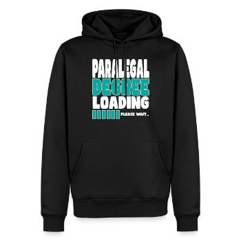 Rechtsanwaltsfachangestellte lädt Ausbildung - Männer Premium Bio Hoodie - Schwarz - Vorne - Nico (187cm)