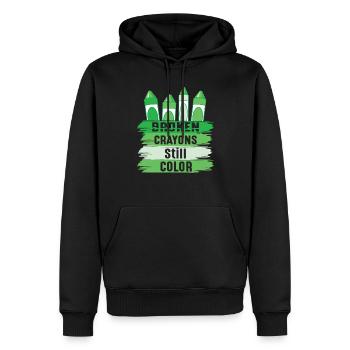 Zerbrochene Buntstifte färben immer noch die Unterstützung der psychischen Gesundheit - Männer Premium Bio Hoodie - Schwarz - Vorne - Nico (187cm)