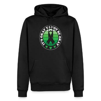 Es ist in Ordnung, nicht in Ordnung zu sein Psychische Gesundheit ist wichtig - Männer Premium Bio Hoodie - Schwarz - Vorne - Nico (187cm)