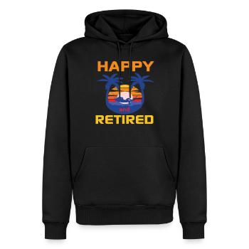 Citations de retraités heureux et retraités - Sweat à capuche Premium bio Homme - noir - Devant - Nico (187cm)