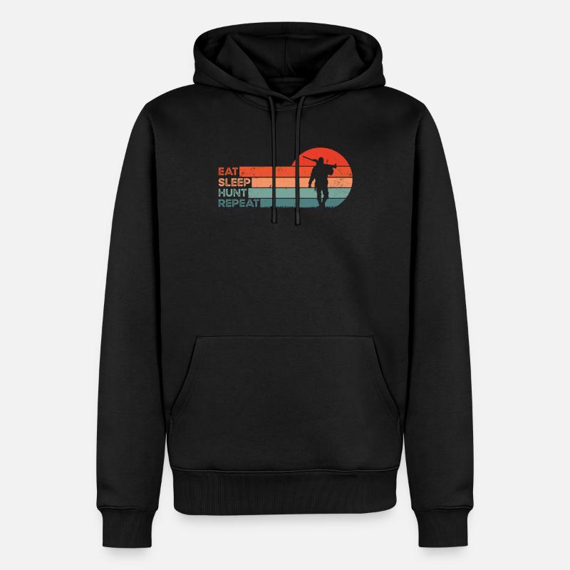 Hunter Spruch - Jagd & Jäger - Männer Premium Bio Hoodie - Schwarz