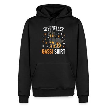 Teckel Hund Spruch - Dachshund & Dackel - Männer Premium Bio Hoodie - Schwarz - Vorne - Nico (187cm)