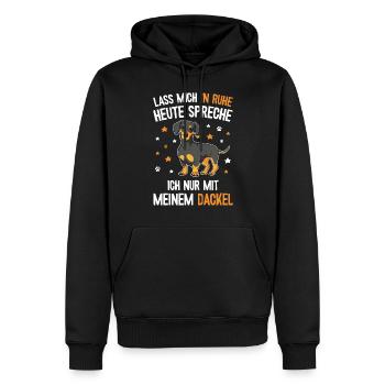 Teckel Hund Spruch - Dachshund & Dackel - Männer Premium Bio Hoodie - Schwarz - Vorne - Nico (187cm)