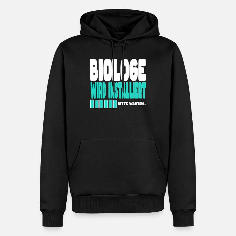 Biologe wird installiert - Männer Premium Bio Hoodie - Schwarz