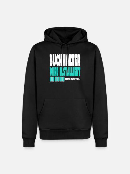 Buchhalter wird installiert - Männer Premium Bio Hoodie - Schwarz