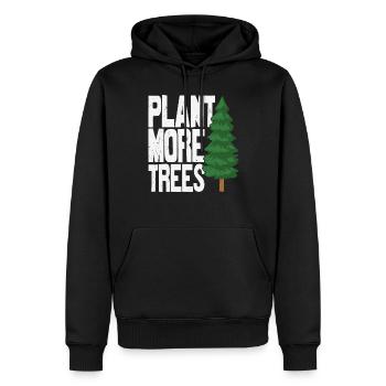 Planter plus d’arbres Protection des arbres - Sweat à capuche Premium bio Homme - noir - Devant - Nico (187cm)