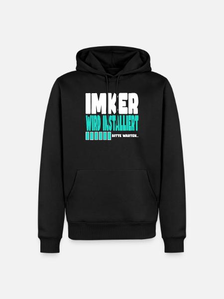 Imker wird installiert - Männer Premium Bio Hoodie - Schwarz