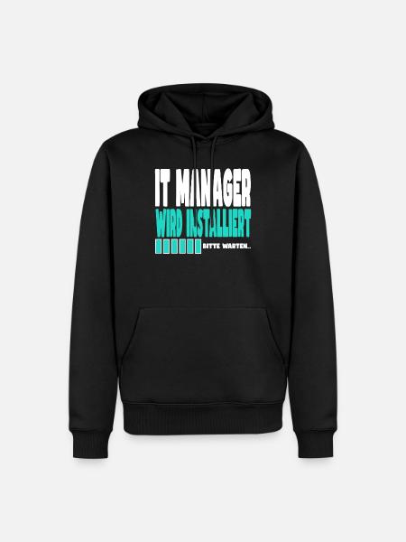 It Manager wird installiert - Männer Premium Bio Hoodie - Schwarz