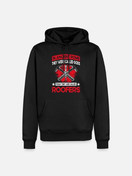 Dachdecker-Spruch - Dachdecker & Dachdecker - Männer Premium Bio Hoodie - Schwarz