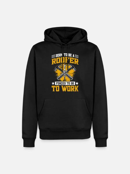 Dachdecker-Spruch - Dachdecker & Dachdecker - Männer Premium Bio Hoodie - Schwarz
